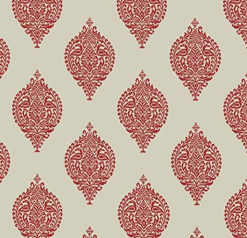 Image of DDECOR - Medallion 100% Cotton Fitted Bedsheet with 2 Pillow Covers, King Size, Red