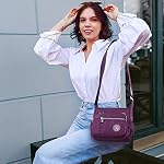Womens Cross Body Bag Casual Umhängetasche Handtasche Multi Pocket Messenger für den täglichen Gebrauch einkaufen (schwarz) – Bild 5