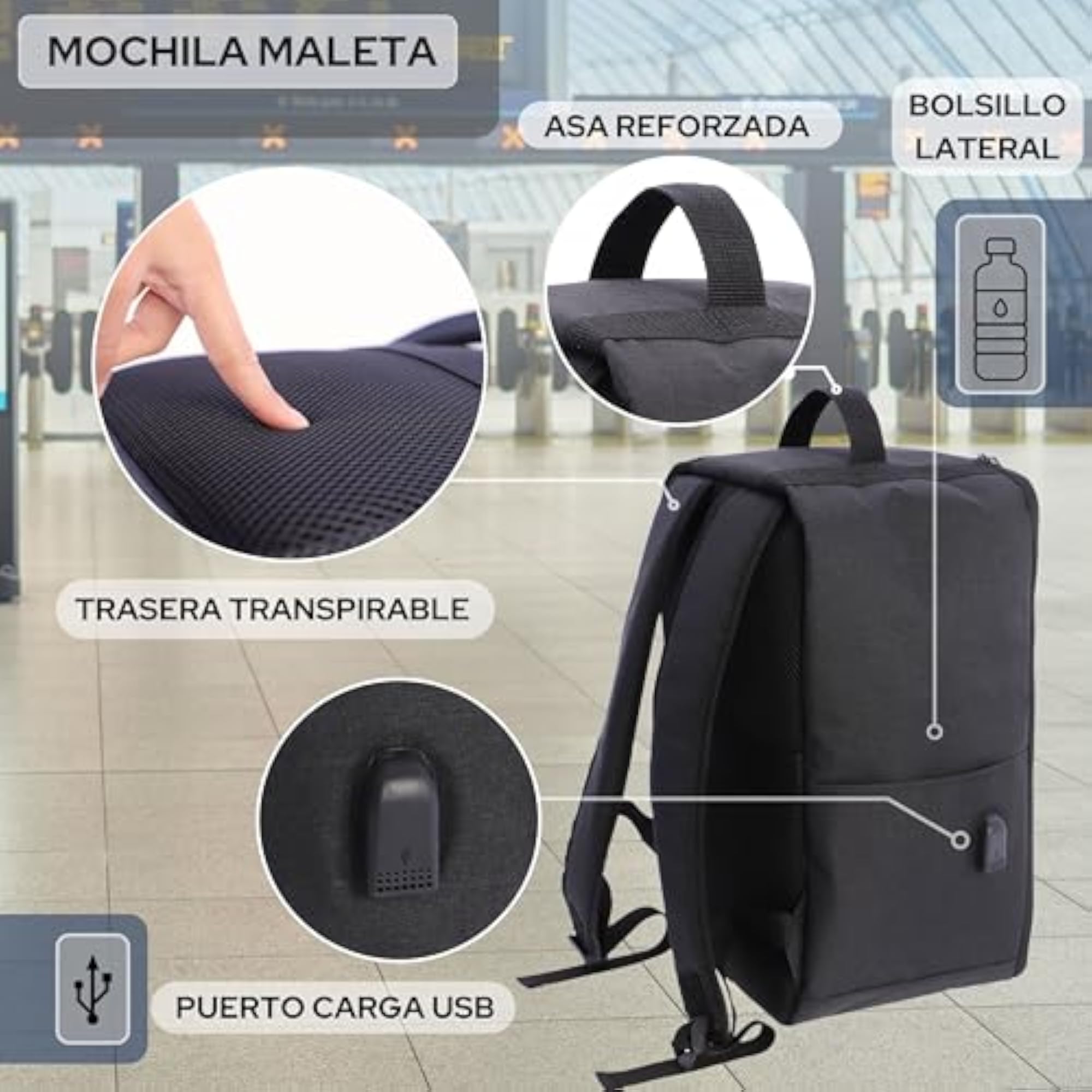 Unisex Mochila Viaje Cabin Travel Backpack