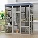 Indoor Outdoor Cat House, All in One for Big and Small Cats! Litter Enclosure, Scratching Posts Plus Tunnel and Kitty Furniture. Exclusive Small Cage Option