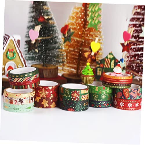 SEWACC Decorações De Natal 21 Rolos De De Natal Mini Adesivos Adesivos De Natal Férias De Natal Wash