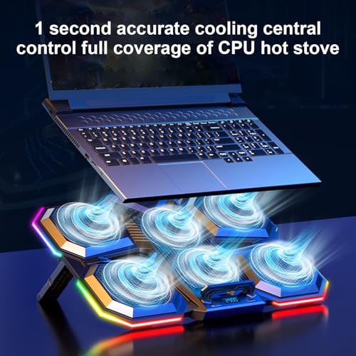 Base para laptop ajustable con ventilador y puerto USB miniatura 4