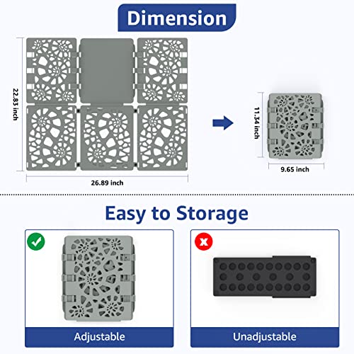 BoxLegend Doblador Ropa V1 plus Tabla Para Doblar Ropa Doblador Camisetas Fácil y Rápido Plegado de Prendas de Adultos y Niños Gris