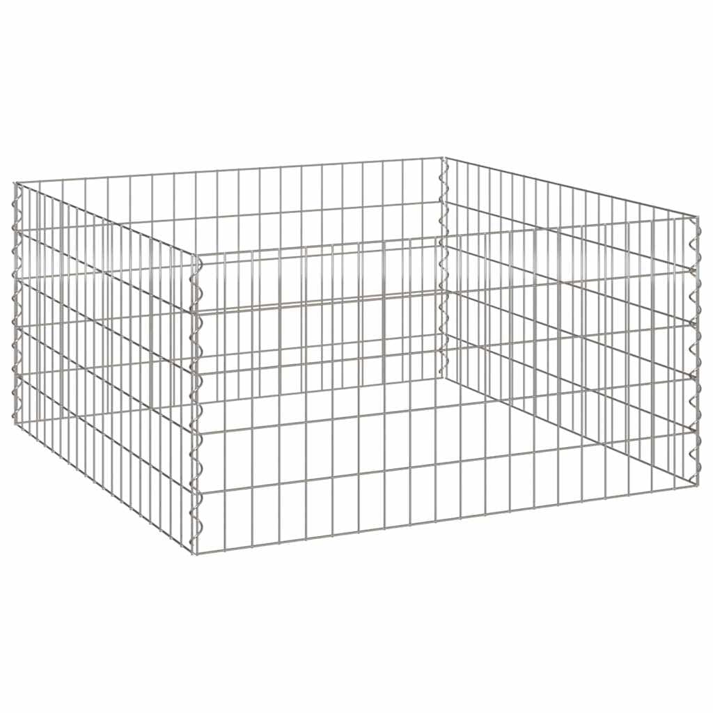 Compostiera quadrata da 100 x 100 x 50 cm, in ferro robusto per rifiuti da giardino, compostaggio efficiente, design salvaspazio, ideale per giardinieri attenti all'ambiente
