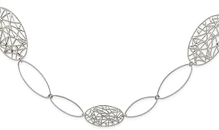 Colar de corrente de elos cubanos ovais de prata esterlina 925 pingente pingente de forma geométrica extravagante joias finas para mulheres presentes para ela