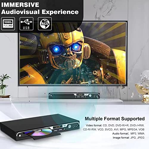 Dvd Player, Dvd Player For Tv With Usb/Mic Jack, All Region Free Dvd Cd Player With Hdmi&Rca Cable, Remote, Dvd Players With Pal/Ntsc #TOP1