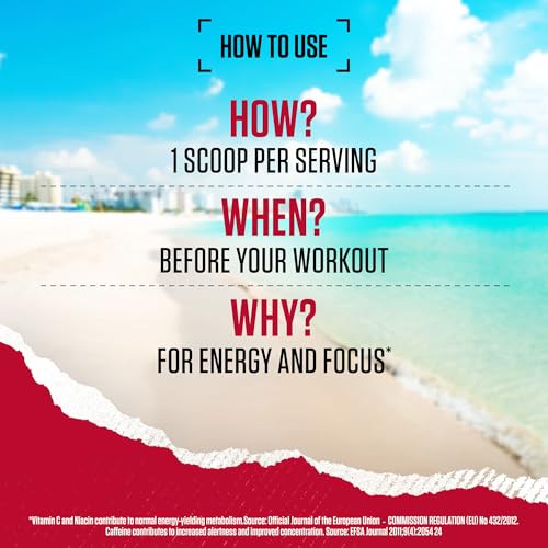 BSN Nutrition N.O.-Xplode Pre Workout Powder Food Supplement, Energy and Focus support with Caffeine, Amino Acids, Vitamin C and Zinc, Purple Power Flavour, 30 Servings, 390g (Packing May Vary) - Image 5