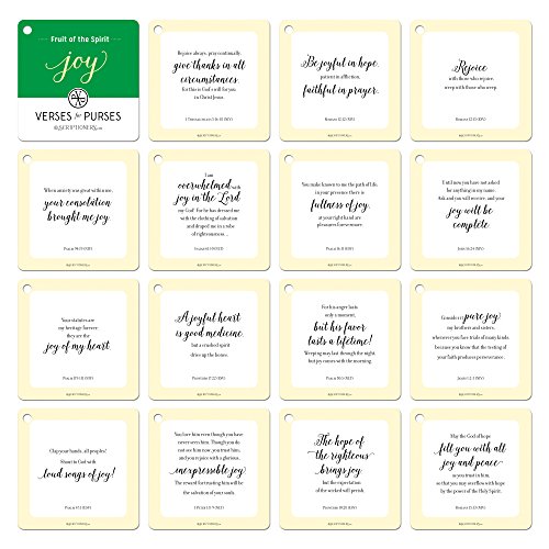 The Fruit Of The Spirit Prayer Cards - 4-Pack Set Of "Verses For Purses" - Love, Joy, Peace, And Overcoming Fear Worry And Anxiety Bible Verse Cards (Scripture Memory, Scripture Cards) #TOP6