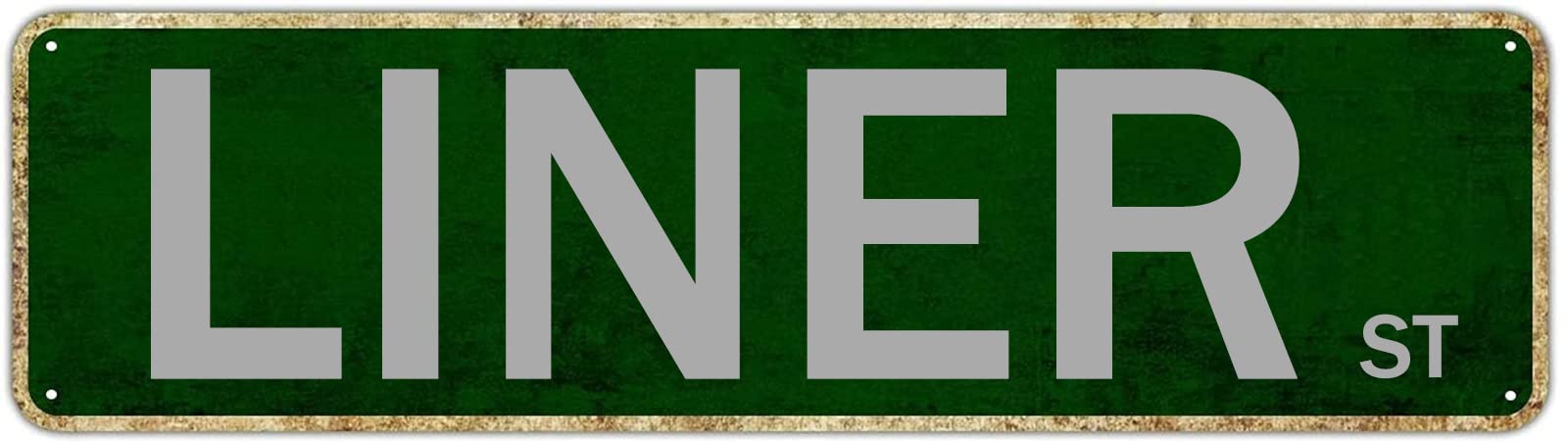 Liner St Retro Tin Signs Aluminum Metal Sign for Bedroom Kitchen Garden Wall Outdoor Non-Fade Pub Club Decor 4x16 Inch