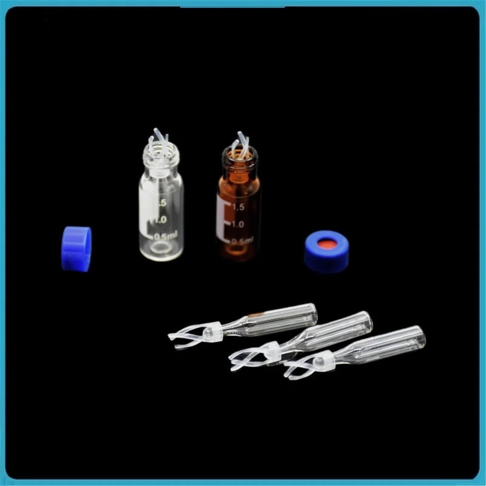 apparecchi per laboratorio Materiali di consumo for cromatografia Micro-inserto da 250 ul con interno mandrino e piedini in polimero Tubo conico 6 mm*29 mm