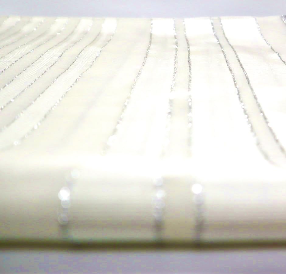 Tallit Prayer Shawl with Matching Bag 24"x72", Certified Kosher,Made in Israel (White&Gold-Menorah)4