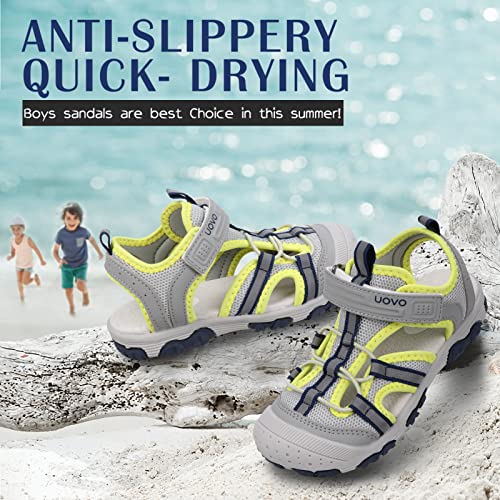 Image of UOVO Boys Sandals Kids Sandals Hiking Athletic Closed-Toe Beach Summer Sandals for Boys Quick-Drying