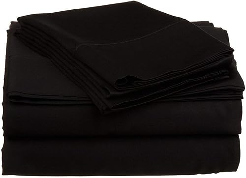 Miniatura 8 de LaxLinen Juego de sábanas de 4 piezas de color blanco liso Queen (ajustadas, planas, 2 fundas de almohada), bolsillo extra profundo para colchón de