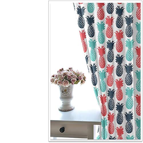 Daesar Bedroom Curtains 2 Panel Sets, Curtains Living Room Pineapples Window Curtains Red Blue Polyester Curtain 54X108 Inch #TOP2