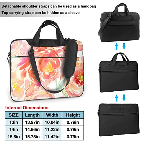 Sacoche ordinateur portable protégeant votre PC 15.6 avec élégance, porte-documents à fleurs - 3