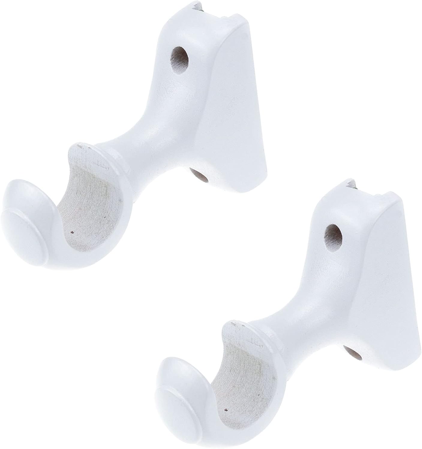 Amazon.com: T Tulead 2PCS Curtain Rod Bracket White Drapery Curtain ...