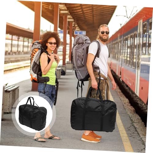 Sacoche vélo pliable portable et étanche pour transport noir