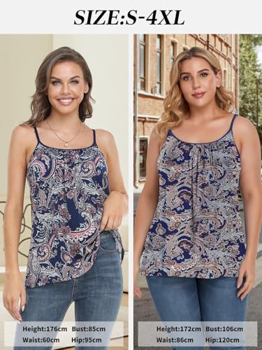 Image of Camisoles for Women with Built in Bra Adjustable Strap Tank Tops Cami Sleeveless Summer Tops for Workout Sleeping Traveling