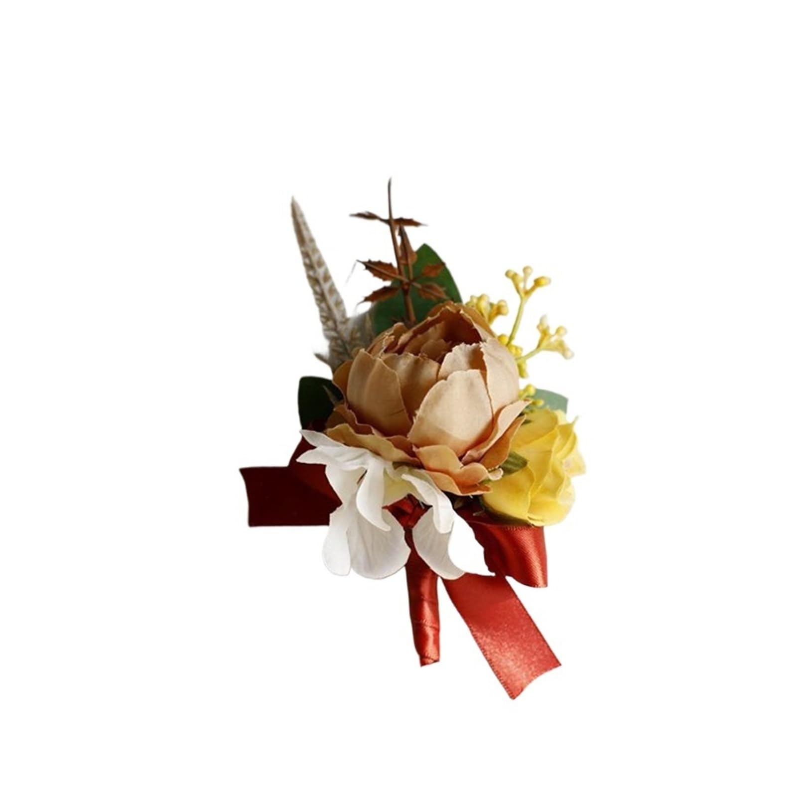 Wedding boutonniere Groom Boutonniere Man Pin Suit Corsage Bridal(Color10)