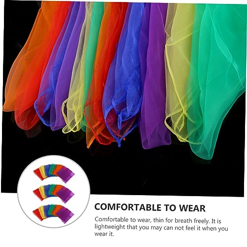 18pcs Juggling Dance Scarves for Boys and Girls Silk Dance Performance Veil Square Satin Play Scarf Random Color4