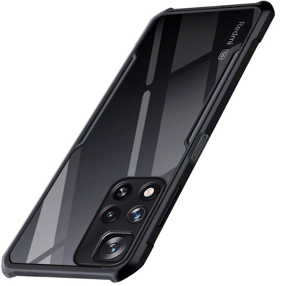 Dashmesh Shopping Clear Back Cover Case Mobile Cover for Xiaomi Mi 11i (Hard | Hybrid PC + TPU | Shock Proof | Full Armour Device & Camera Protection | Black) (B0BFRCPDH8) Amazon Price History, Amazon Price Tracker