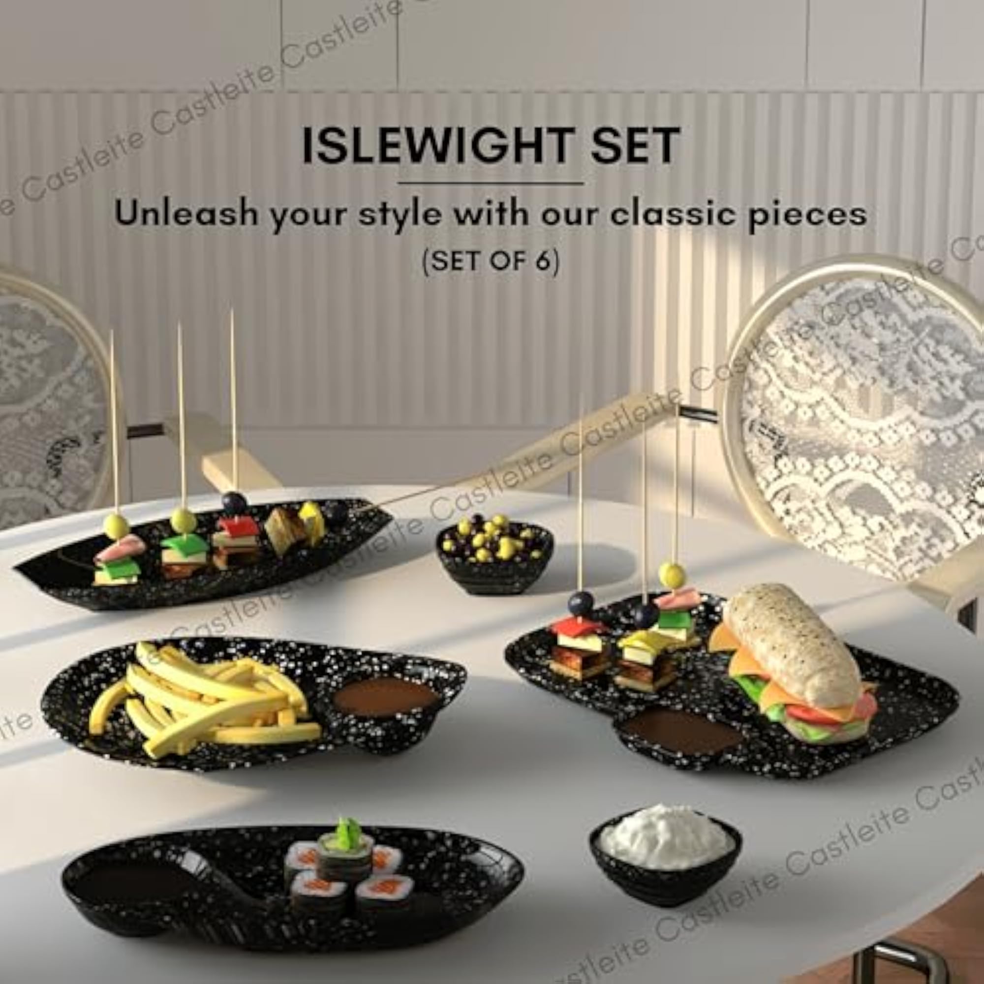 Multi-Purpose Kitchen Serving Platter, Set of 6