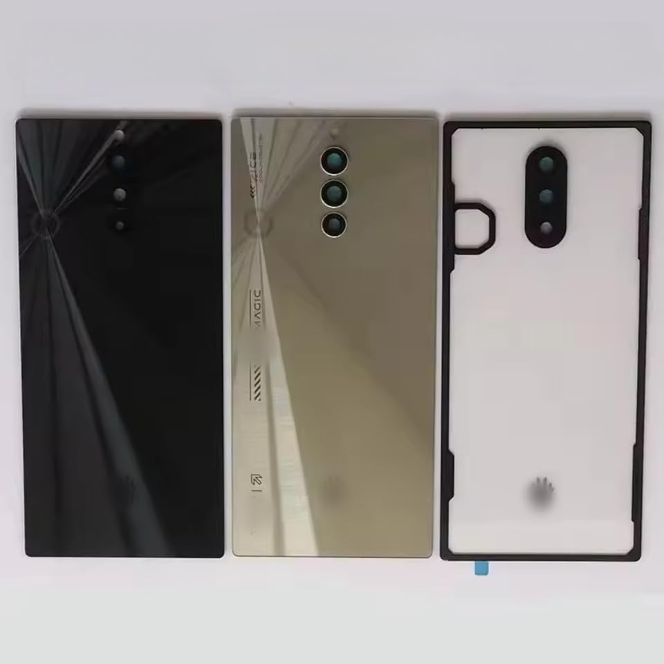 for ZTE Nubia Red Magic 8S Pro Plus Back Cover Battery Case Replace Repair Spare Parts + Camera Lens (Transparent)
