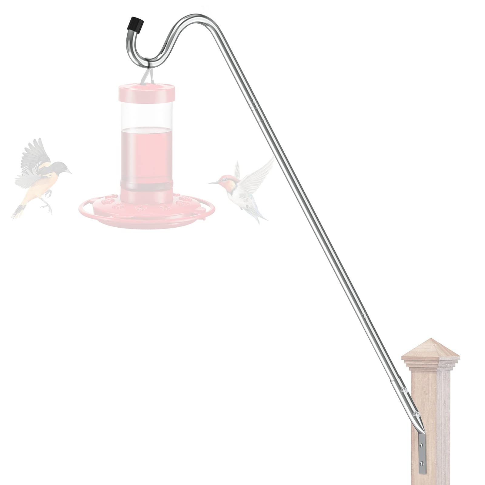 Buy Bird Feeder Hanger for Deck Railing, Deck Bird Feeder Pole for