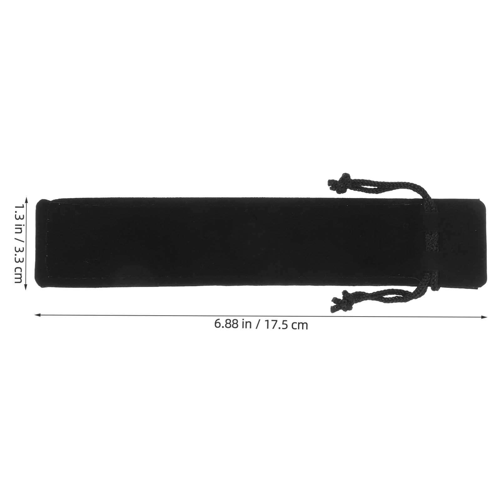 100 Unidades de Bolsas para Bolígrafos de Terciopelo Negro, Estuche Protector Clásico y Conveniente para Bolígrafos y Artículos de Papelería en Escuela y Estudio