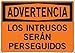 Vestil SI-W-23-E-LB-011-S TRESPASSERS WILL BE PROSECUTED/LOS INTRUSOS SER?N PERSEGUIDOS Warning Label, Vinyl, 0.011" Overall Size, 20.5" W x 14.5" H