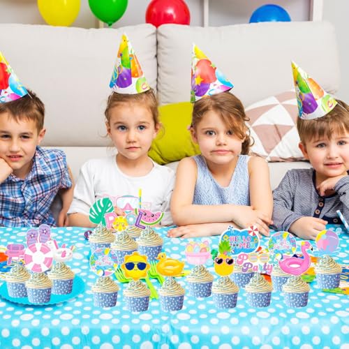 36Pcs Summer Cupcake Toppers,Pool Party Decorations - image 5