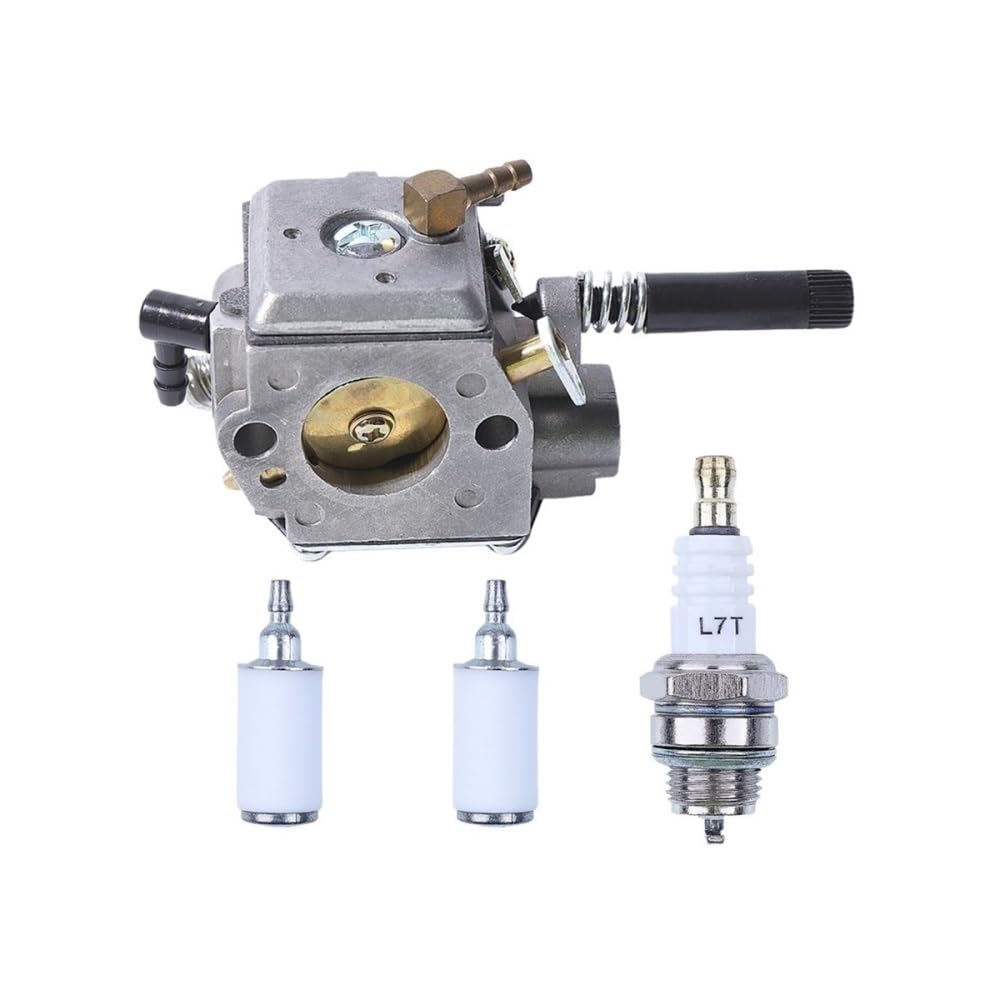 Kit de bujías y filtro de combustible compatible with carburador compatible con motosierra SD 488 (repuesto A021003090 72365-81000)