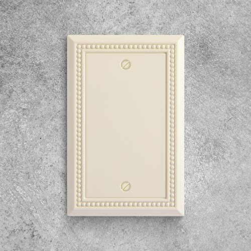 Image of Henne Bery Sunken Pearls Heavy Duty Switch Plate /Wall Plate /Outlet Cover (Single Blank 2PK, Light Almond