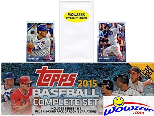 2015 Topps Baseball EXCLUSIVE MASSIVE 705 Card Retail Factory Set with TWO(2) KRIS BRYANT ROOKIES Plus Bonus Wowzzer Mystery Pack with AUTOGRAPH or MEMORABILIA Card! Includes all Cards from Series 1&2