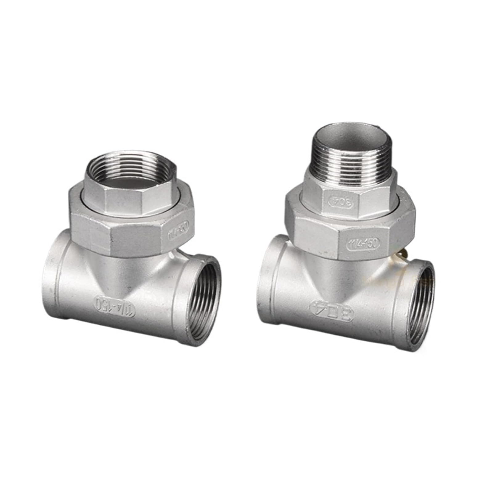 Junta móvil de acero inoxidable 304, adaptador de junta a tope tipo T, rosca hembra BSP de 1/2 3/4", acoplador, accesorios de plomería((HJ) Tee Female G1.5)