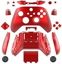 Replacement Full Housing Shell with Buttons for Xbox Series S X Custom Side Rails Panels Front Housing Cover Faceplate (Electric Red)