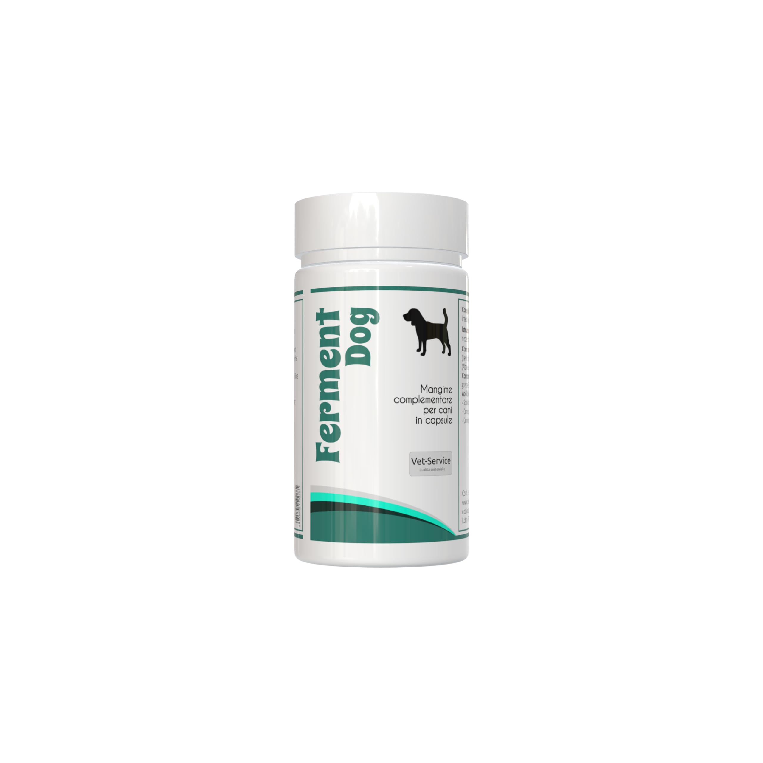 Ferment-Dog | 120 capsule | Supporto all'Equilibrio della Flora Intestinale | Mangime Complementare per Cani | Con Probiotici per la Regolarità del Transito e le Difese Naturali