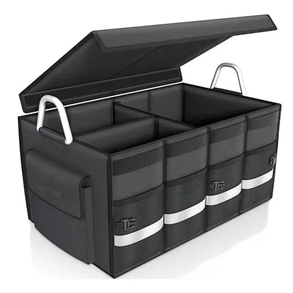 Jnchdghwa Foldable Car Trunk Organizer Big Capacity Storage Box Cargo Tool for Auto Trucks