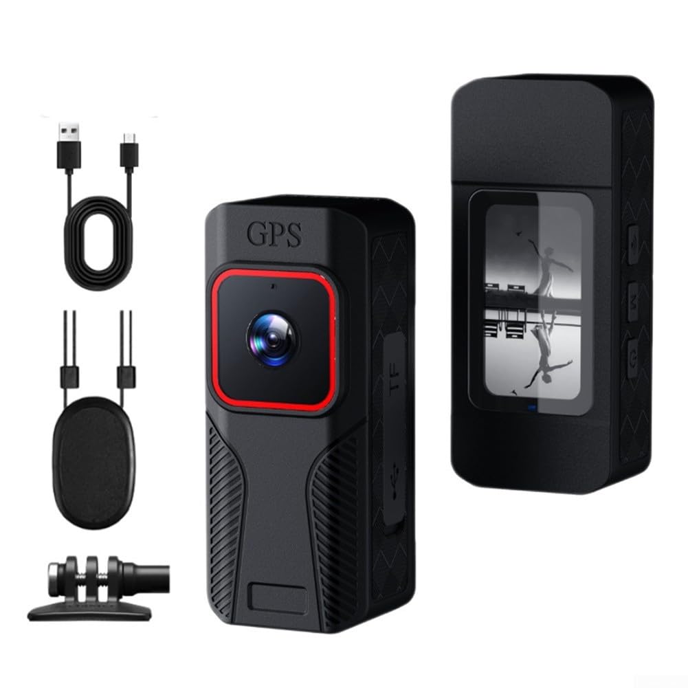 Caméra d'action 4K magnétique avec écran 1.5" et boîtier ABS noir