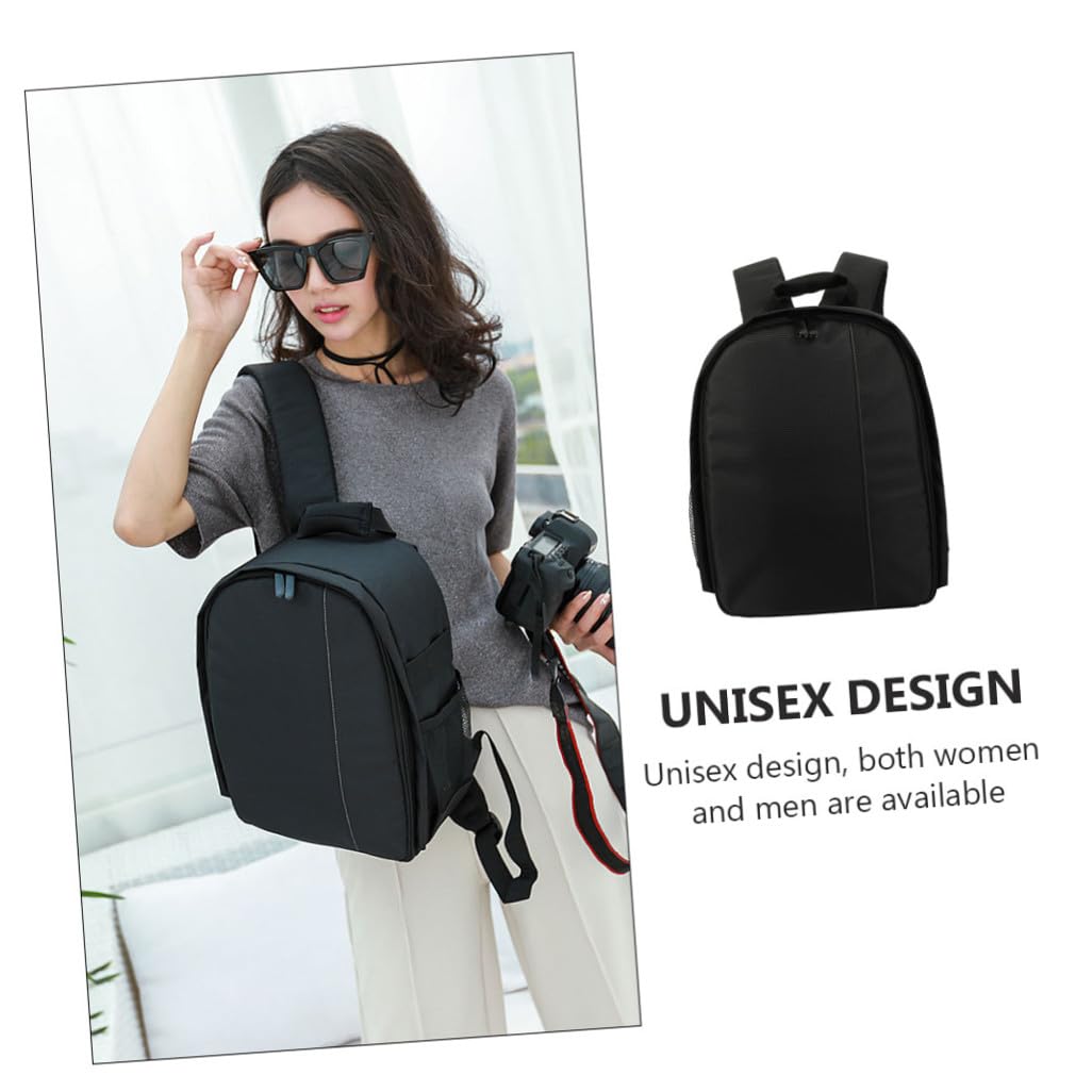 Zerodeko Zaino per Fotocamera Scomparti Multipli, Borsa Portatile per Accessori Fotografici, Spallacci Regolabili per Viaggi e Attività All’aperto