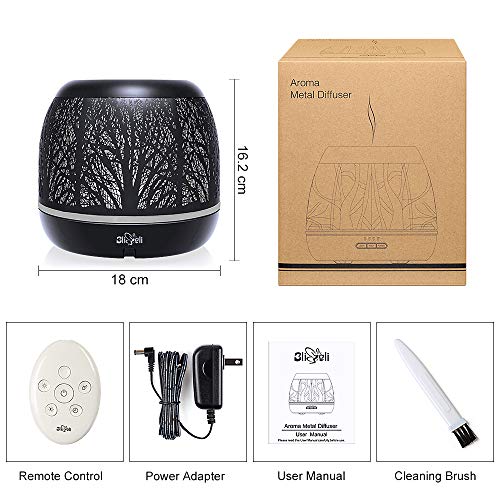 500ml Diffuser for Essential Oil, Bligli Premium Metal Aromatherapy Diffusers Air Humidifiers for Home Office Kitchen Nursery Room with Remote Control, Candle Light Mode and Classic Decoration