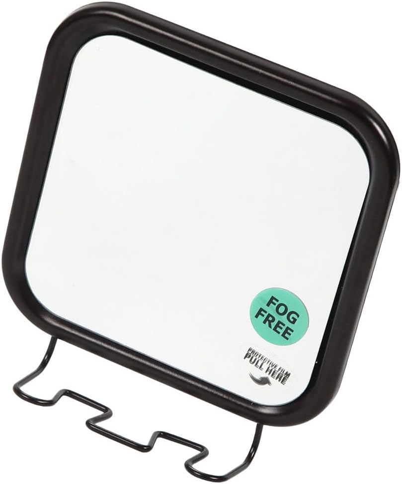Ipetboom Shower Mirror Fogless for Shaving: Shaving Mirror for Shower with a Powerful Suction Cup - Makeup with Hook Wall-Mounted Fogless Razor Holder Led Shower Fog Shower