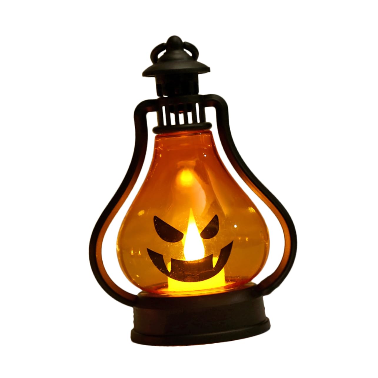 ERINGOGO Halloween Pumpkin Lantern Battery Operated Decorative LED Lamp for Indoor Home Decor Hanging Loop Design for Parties and Spooky Atmosphere