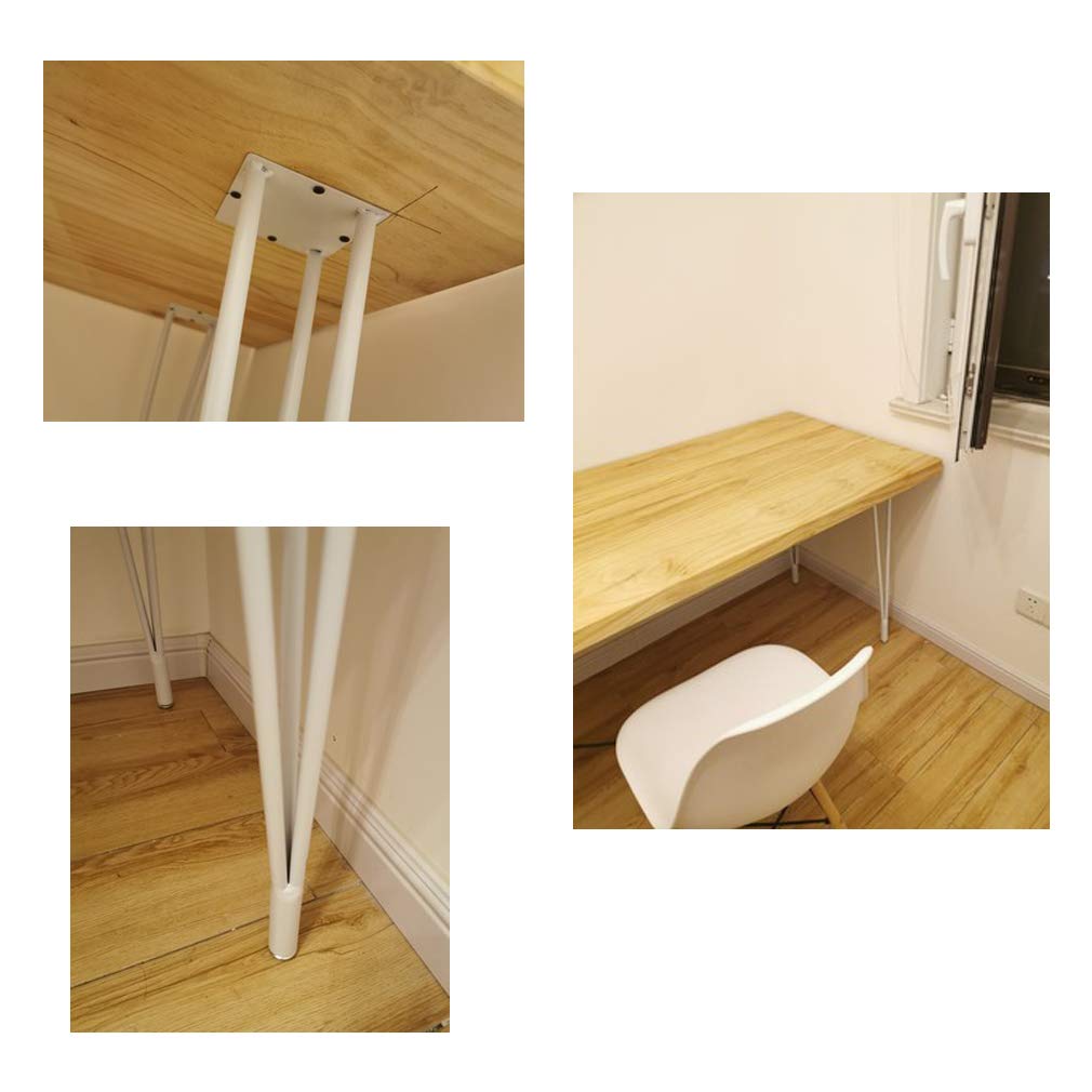 Gambe per Mobili in Metallo,Piedini da Tavolo,Regolabili 0-10mm/0.4in,per Scrivanie/Tavoli per Computer/Tavoli da Conferenza/Tavoli da Pranzo,con Viti,Set di 4 (72cm/28.3in,white)