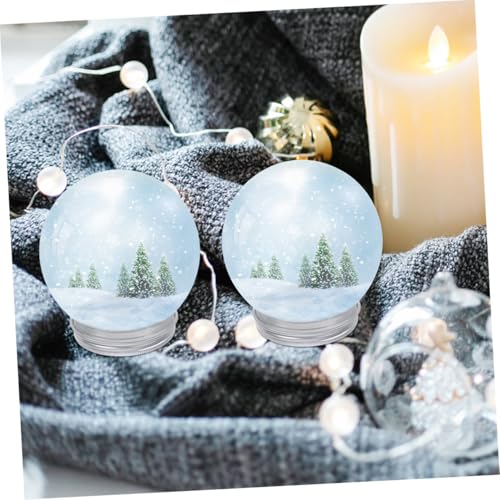 12 Bolas de Nieve Plásticas Transparentes con Tapas de Rosca para Manualidades DIY 7