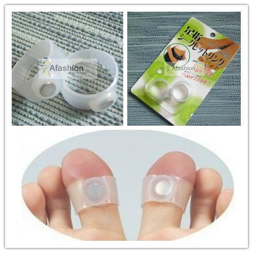 BIGHUB 2 pairs Magnetic Foot Massager Silicone Rollers Relax Toe Ring for Slimming Loss Weight Relaxation
