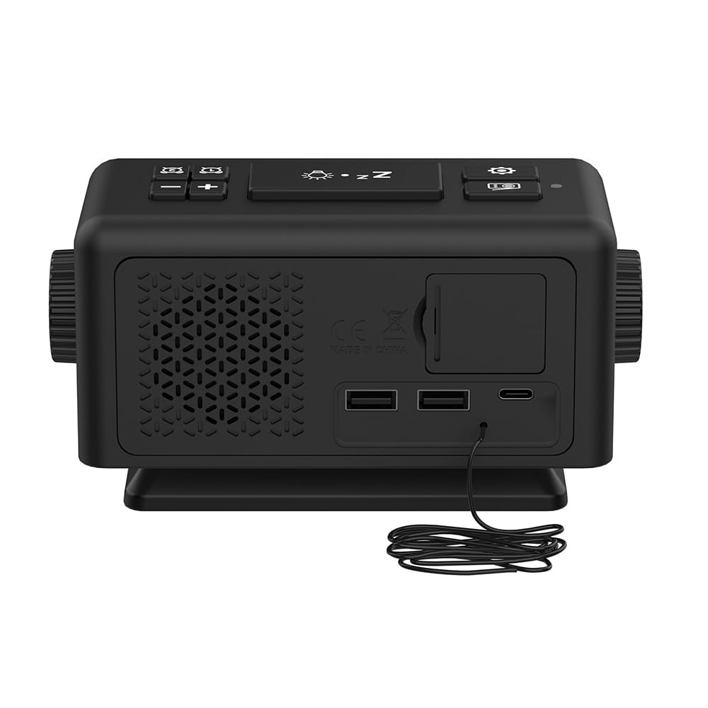 Réveil Numérique DollaTek Avec Radio FM, Ports USB, Sons De Sommeil, Minuterie, écran RVB Réglable