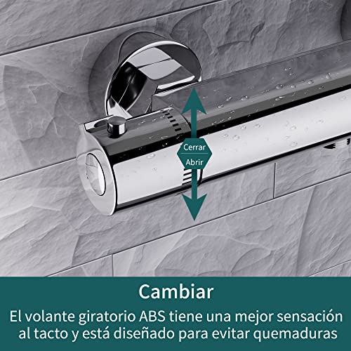 Miniatura 9 de Morado Grifo Ducha Termostatico,Mezclador Termostatico De Ducha, Grifo De Bañera Con Control De Temperatura Constante