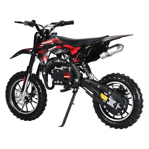 Image of 2026 New 50cc Dirt Bike for Kids 2-Stroke, Toddler Gas Powered Mini Bike with Front Rear Disc Brakes, Speeds up to 40KM /H, Gas Motorcycle for Children, Ideal Gifts for Boys Girls, Blue (Red)