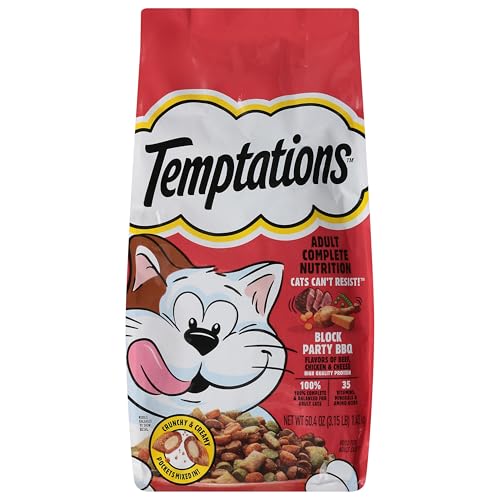 Temptations Adult Complete Nutrition Cat Food Block Party BBQ 56 Ounce